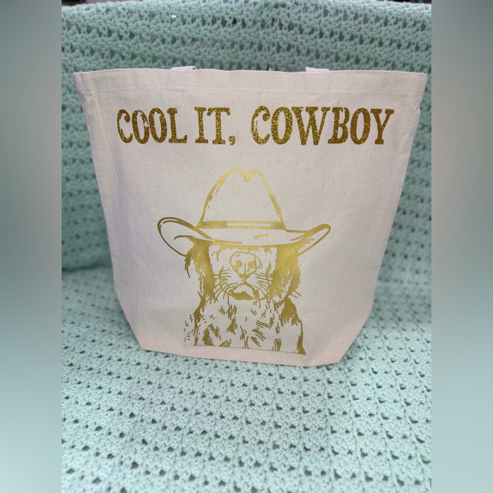 Large Tote Bag: Cowboy